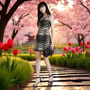 Banana Republic Empire-Waist Jacquard Mini Dress